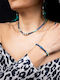 Nirmay Colier Choker Din Pietre Naturale Jasper Sediment Placat Cu Aur 14k Închizătoare Din Argint 925
