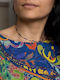 Colier Elegant Choker din Piatră Naturală Sodalit Semi-prețioasă Placat Cu Aur 18k Vania