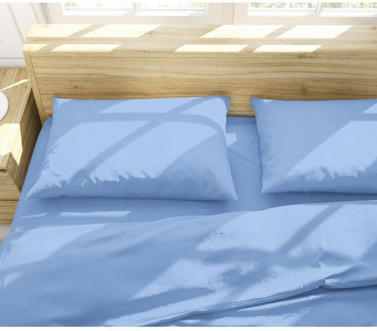 Viopros Basic Single Bed Sheet 160x260cm Navy