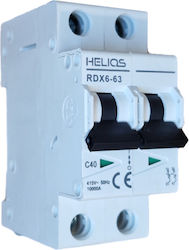 Helios Comutator bipolar pe șină 40A