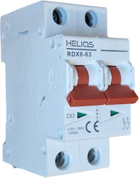 Helios Comutator bipolar de șină 63A