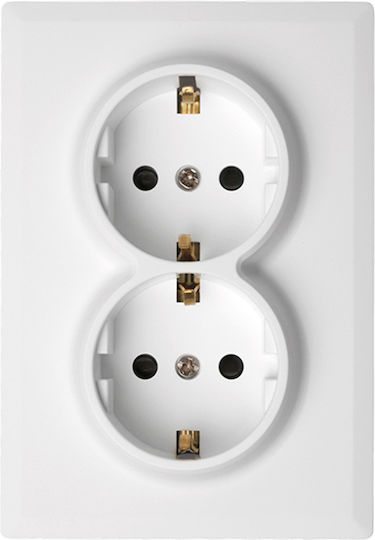 Lineme Double Walled Power Socket White