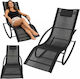 ikonka Black Beach Lounger-Armchair