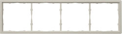 Switch Frame Quadruple For Horizontal Or Vertical Placement Light Grey Lineme Gena 50-00624-32