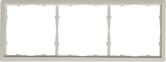 Triple Horizontal Or Vertical Mounting Switch Frame Light Grey Lineme Gena 50-00623-32
