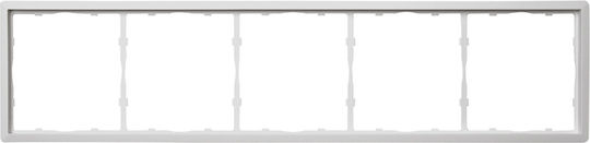 Switch Frame Fivefold For Horizontal Or Vertical Placement White Matt Lineme Gena 50-00625-31