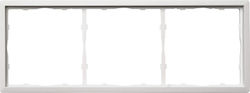 Triple Switch Frame for Horizontal or Vertical Placement Matte White Lineme Gena 50-00623-31 Triple Switch Frame for Horizontal or Vertical Placement Matte White Lineme Gena 50-00623-31