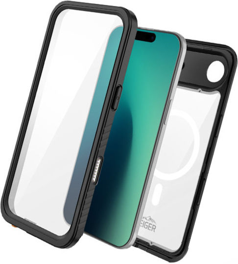Eiger Magsafe 360 Full Body Case Iphone Air Waterproof Ip68 Drop-test 2m Black Transparent