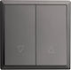 Roller Shutter Push Button 10a/250v Anthracite Matt Lineme Gena 50-00636-19