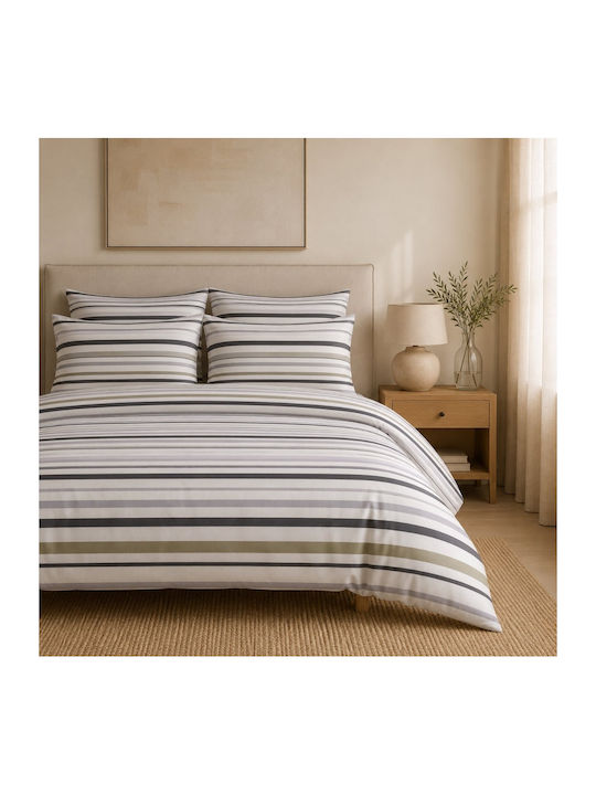 My Home Luxury King Size Bed Sheets Set With Rubber Hugger 180x200+30cm Vallita (4 Pieces)