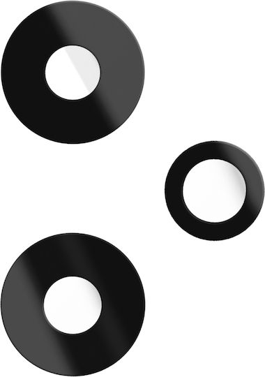 Clappio Kit 3 Rear Camera Lenses Flash Honor 400 Black