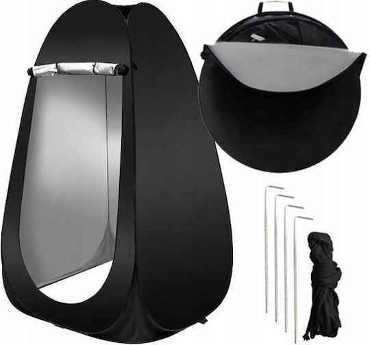 Sommer Campingzelt Pop Up Toilette Schwarz
