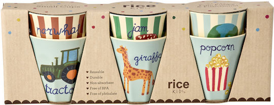Rice Căni Pentru Copii Din Melamină 6 Bucăți 160ml