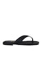 Deri Damen Flache Sandalen Schwarz