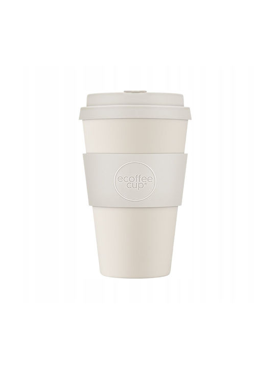 Ecoffee Cup Керамична чаша с капак бяла 400ml