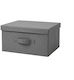 Stoff Kleideraufbewahrung Box in Grau Farbe 60x40x30cm