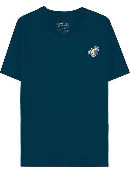 Pokemon Pixel Snorlax T-shirt Blue