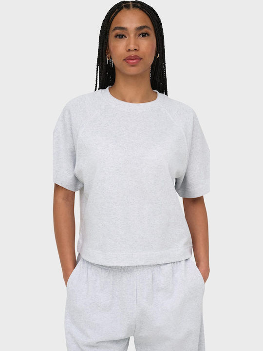 Only Дамски Пуловер Памучен Light Grey Melange