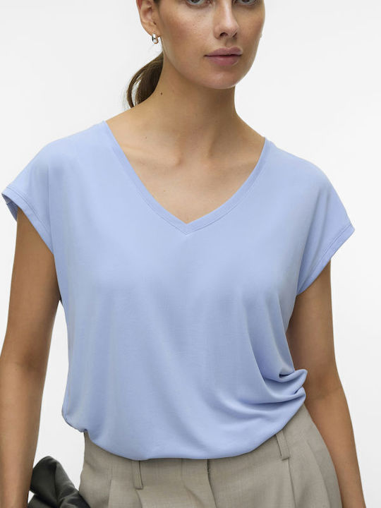 Vero Moda Γυναικείο T-shirt Μπλε Ανοιχτο