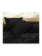 Viopros Basic Tagesdecken Monochrom Schwarz 160x240cm