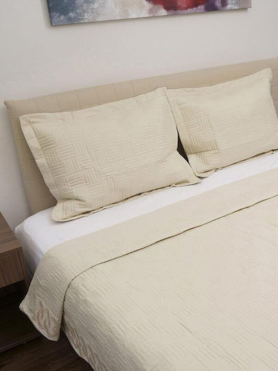 Sunshine Percale Tagesdecken Super-King Beige 220x240cm