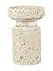 Espiel Set Of Concrete Candle Holders In Beige Colour 9x9x13.2cm 2 Pieces