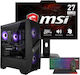 Vengeance Neural-V4 MSI Edition Gaming Desktop PC Ryzen 7 5700 32GB DDR4 1TB SSD GeForce RTX 5060 No OS and MSI Pro MP272PMG Monitor