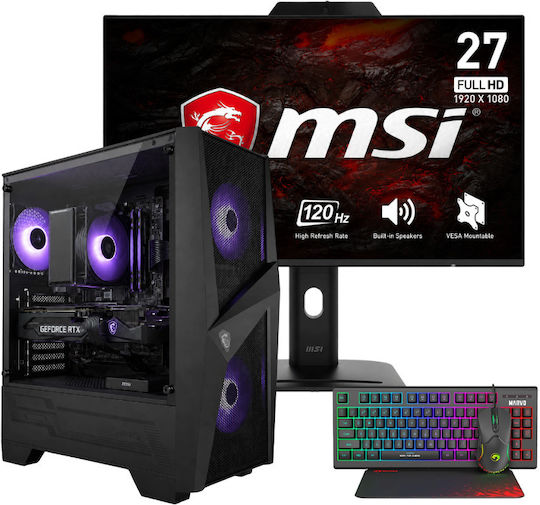 Vengeance Neural-V4 MSI Edition Gaming Desktop PC Ryzen 7 5700 32GB DDR4 1TB SSD GeForce RTX 5060 No OS and MSI Pro MP272PMG Monitor