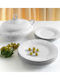 Cryspo Trio Regina White Porcelain Dinnerware Set 40pcs