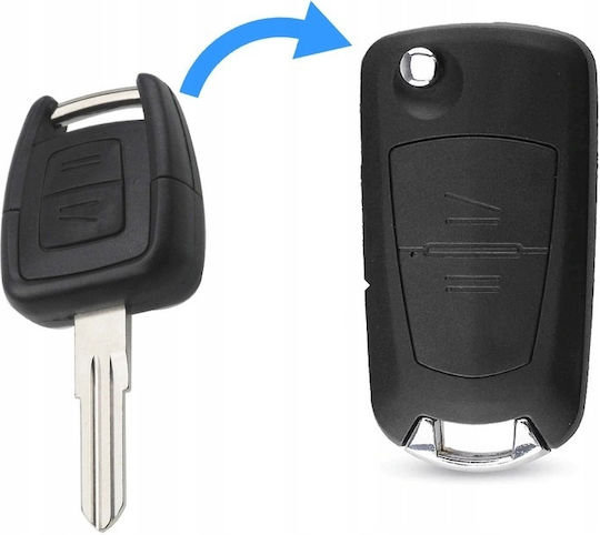 Techstar Husa Cheie Transformer Upgrade Pentru Cheie Flip 2 Butoane Lama Hu46 Compatibila Opel Astra G Vectra B Zafira A Corsa C