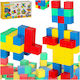 ikonka Cuburi de construit educative pentru 3+ ani 64 buc