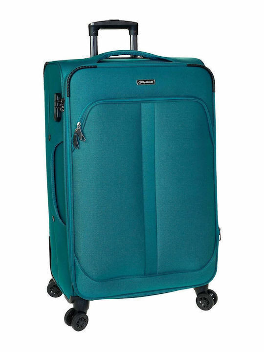 Diplomat Medium Petrol Suitcase with 4 Wheels H...