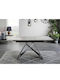 Detroit 981 Extendable Dining Table with Marble Surface Black 120x80x76cm