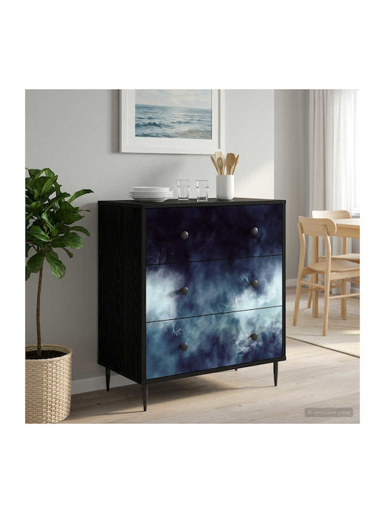 Kommode Schlafzimmer Holz Raalte Schwarz Eiche ...