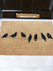 Artsy Mats Doormat Made of Coconut Tree with Non-Slip Backing Birds On Wire 60x40cm