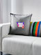 Gta Vi Couch Pillow Grey 100% Cotton Contains Filling 50x50cm