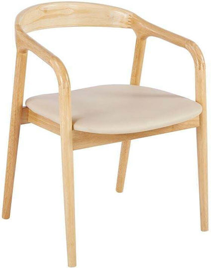 Simone Wooden Dining Chairs Ecru 2 Pieces 57x59x81cm E7708,1N