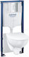 Grohe Bau Wall Mounted Plastic Toilet Flush Rec...