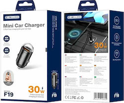 Jellico Handy-Autoladegerät mit 1xUSB-A 1xType-C Jellico Handy-Autoladegerät mit 1xUSB-A 1xType-C