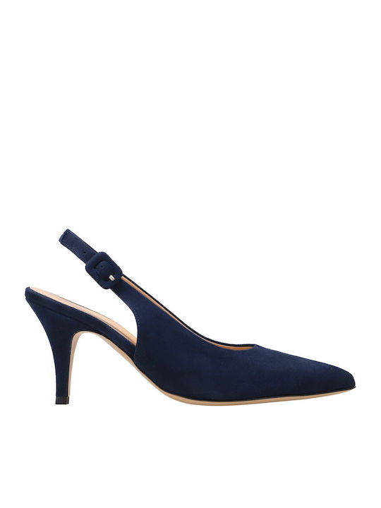 Kalogirou Wildleder Pumps mit Mittelhohem Blau