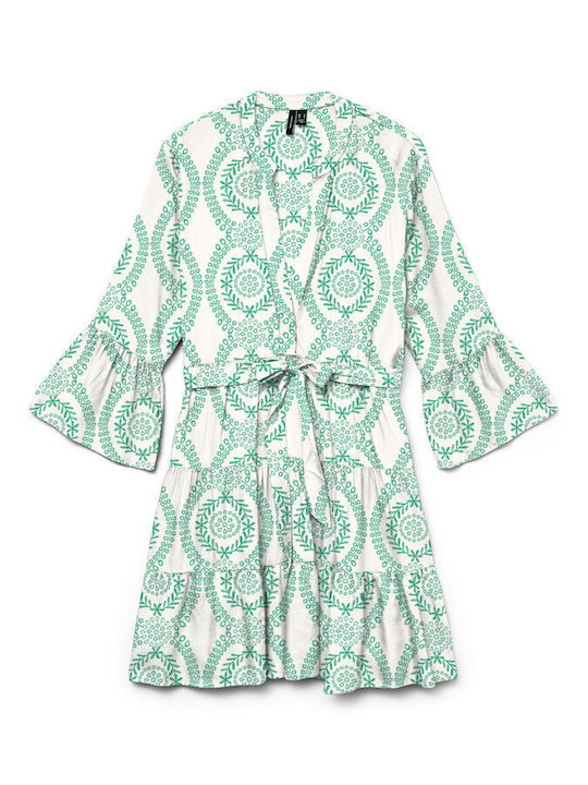 Vero Moda Holly Лятна Mini Рокля-риза Snow Whit...