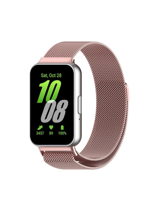 Techsuit Tragbares Band Aus Rostfreiem Stahl Rosa (Galaxy Fit3)