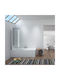 Karag Iro Σταθερό Πλαϊνό Μπανιέρας 85x140cm Clear Glass Cromo
