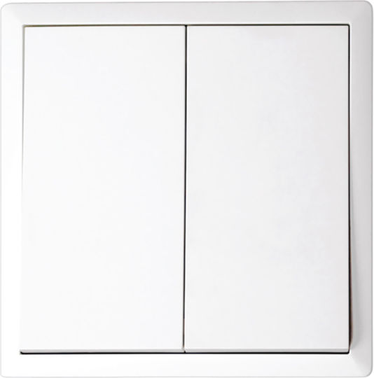 Lineme Recessed Wall Switch Two-Way Aller Retour White