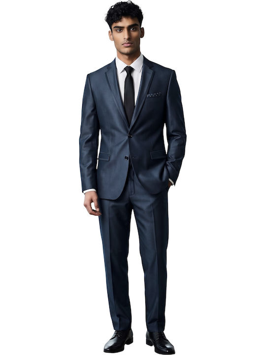 Men's Groom's Suit Blue-black
