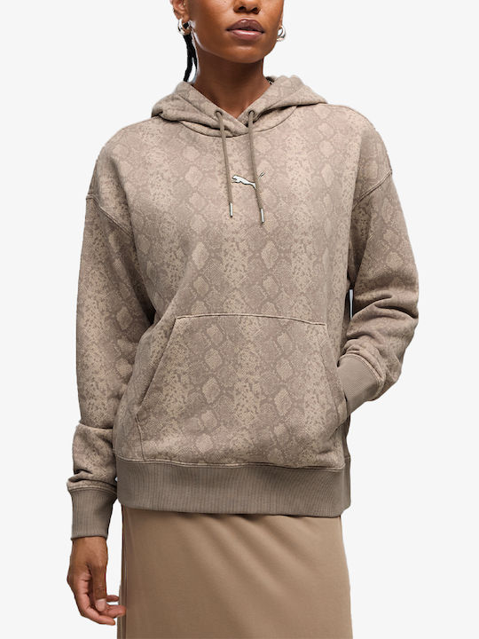 PUMA Sweatshirts & Hoodies für Damen Mouse Grau mit Kapuzen PUMA Sweatshirts & Hoodies für Damen Mouse Grau mit Kapuzen