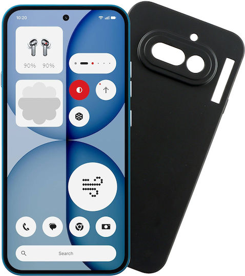 Volte-Tel Kamera Schutz Rückseite Silikon mit Nackenriemen Schwarz (Nichts Phone (4a))