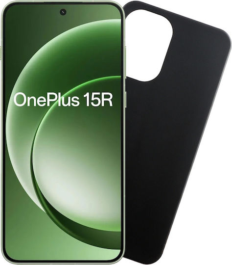Volte-Tel Silikon Umschlag Rückseite mit Nackenriemen Schwarz für OnePlus 15R