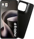Volte-Tel Silicone Back Cover with Neck Strap Black for Motorola Moto G37 G47 5G