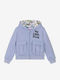 Kids Sweatshirt Cardigan with Purple Hood